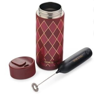 NWT Thyme & Table Coffee Tumbler with Frother 22 fl oz